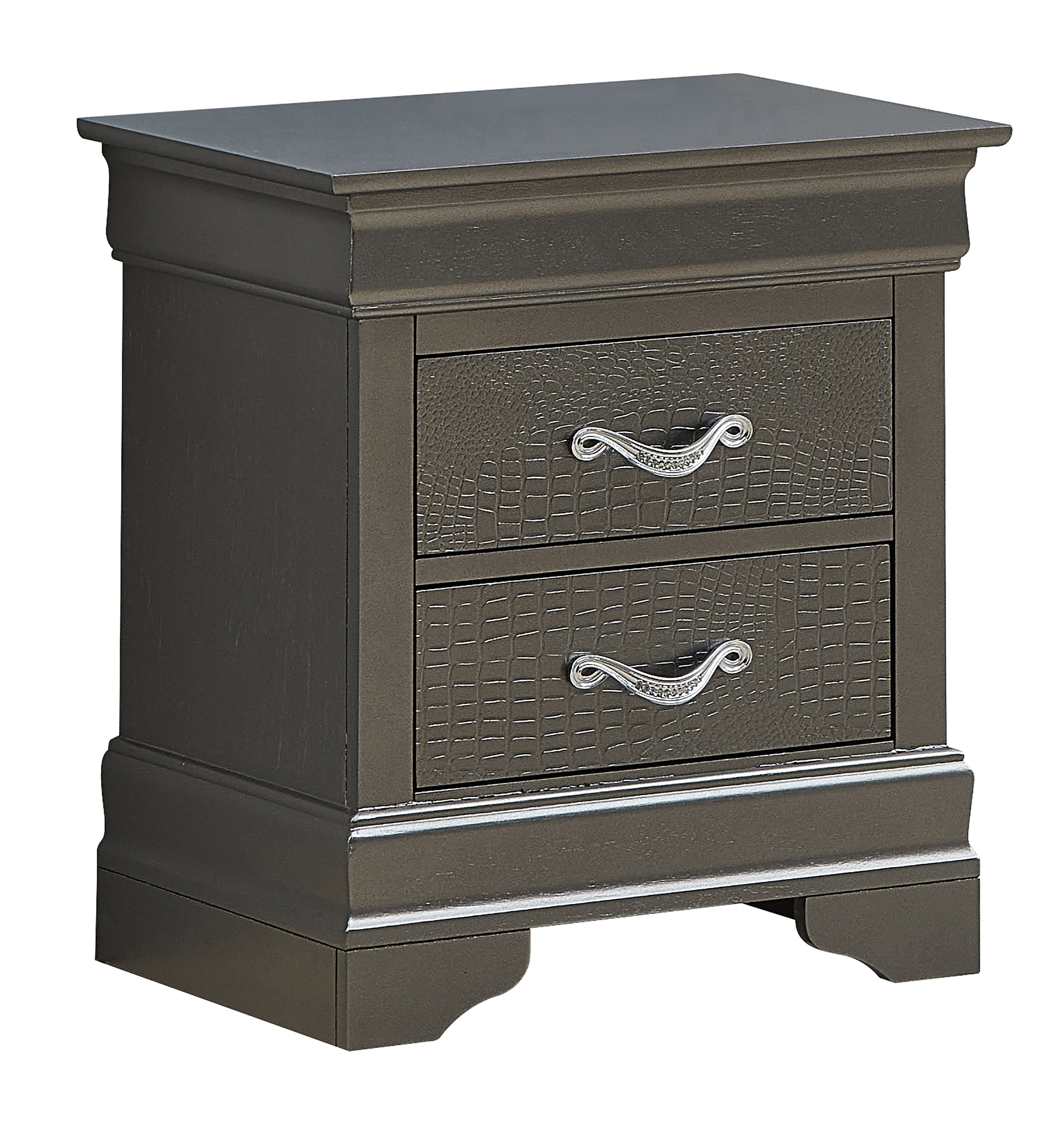 Sleek Metallic Nightstand