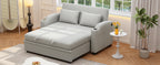 61.6" Pull Out Sofa Bed Modern Chenille Convertible Loveseat