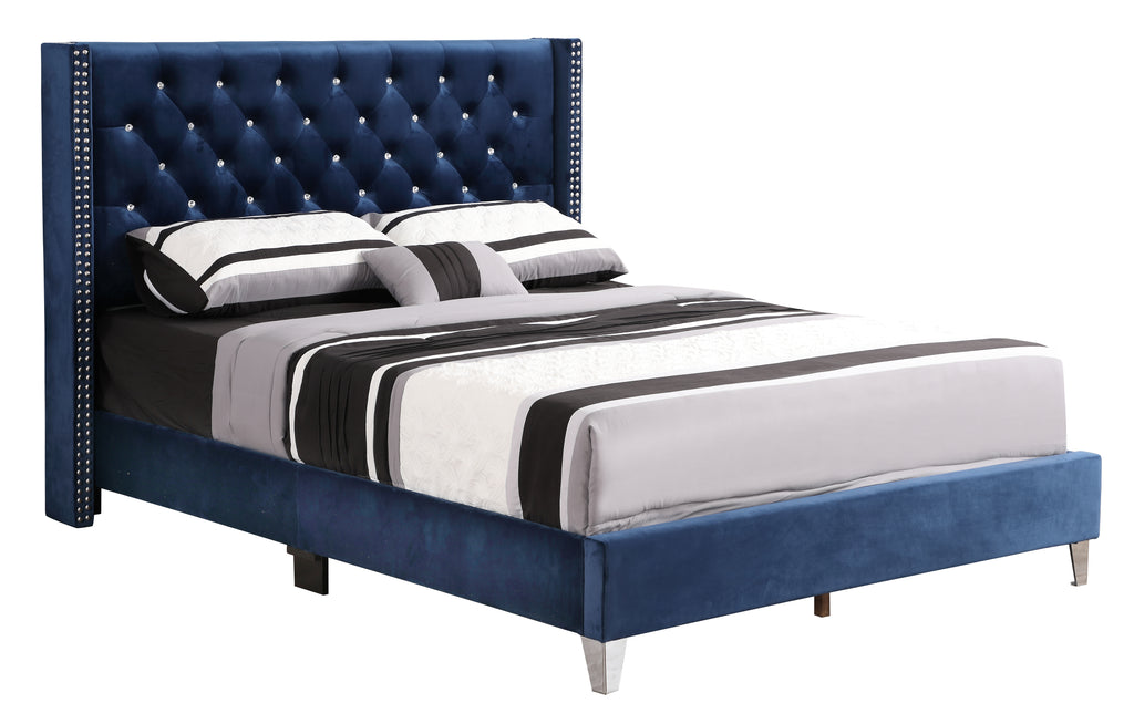 Transitional Full Upholstered Bed