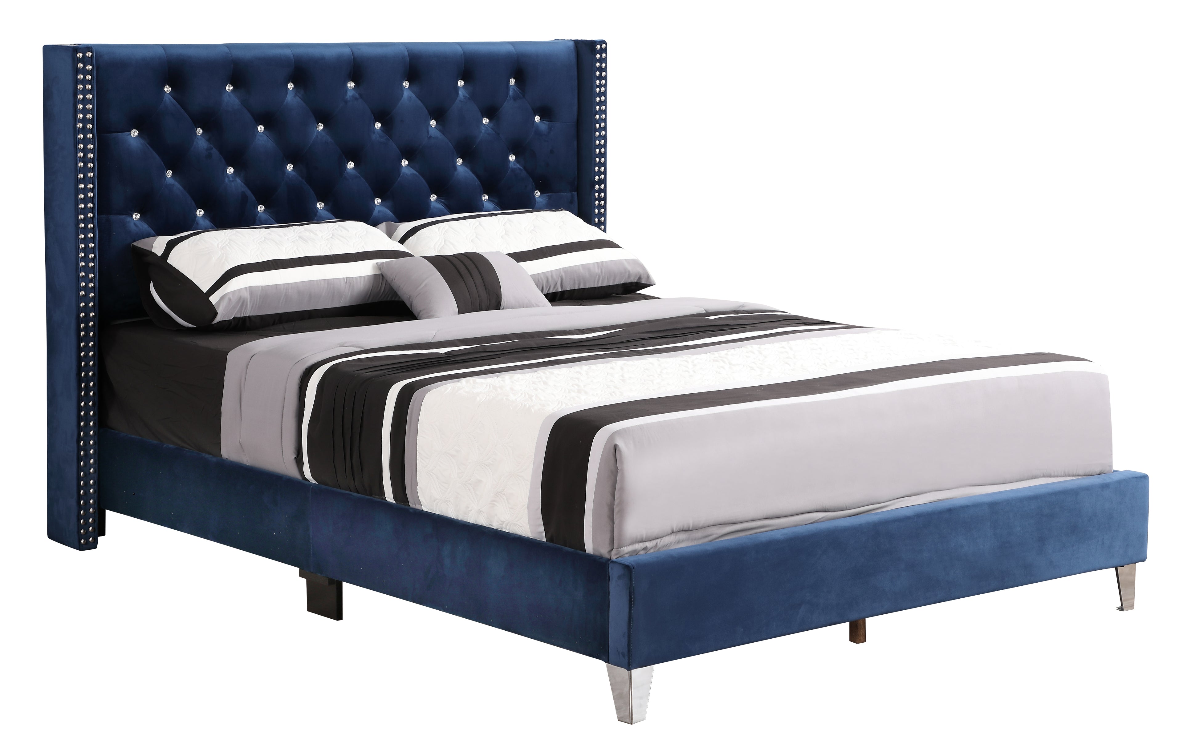 Transitional Full Upholstered Bed