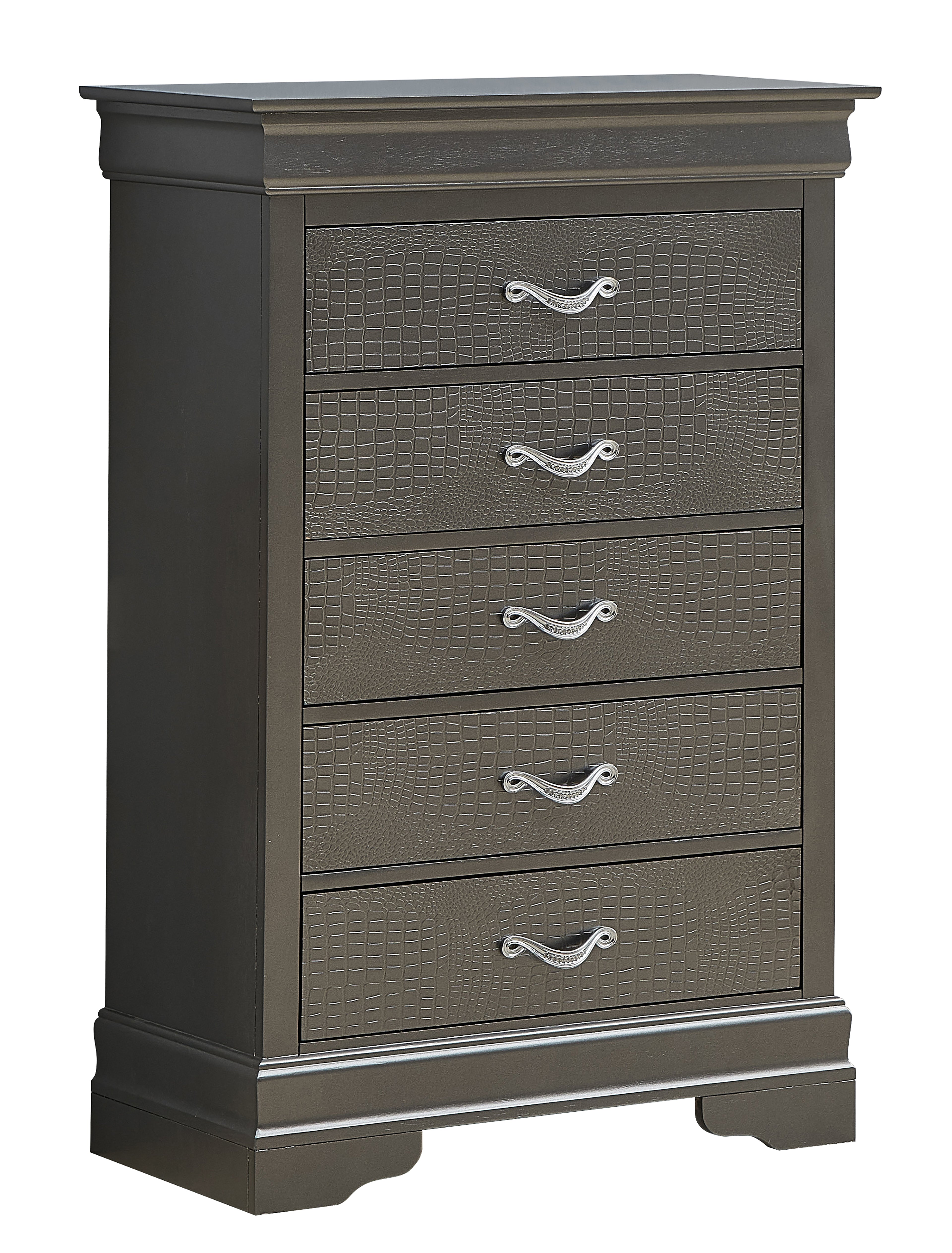 Sleek Transitional Metal Dresser