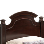 Elegant Traditional Twin Bed In Cappuccino