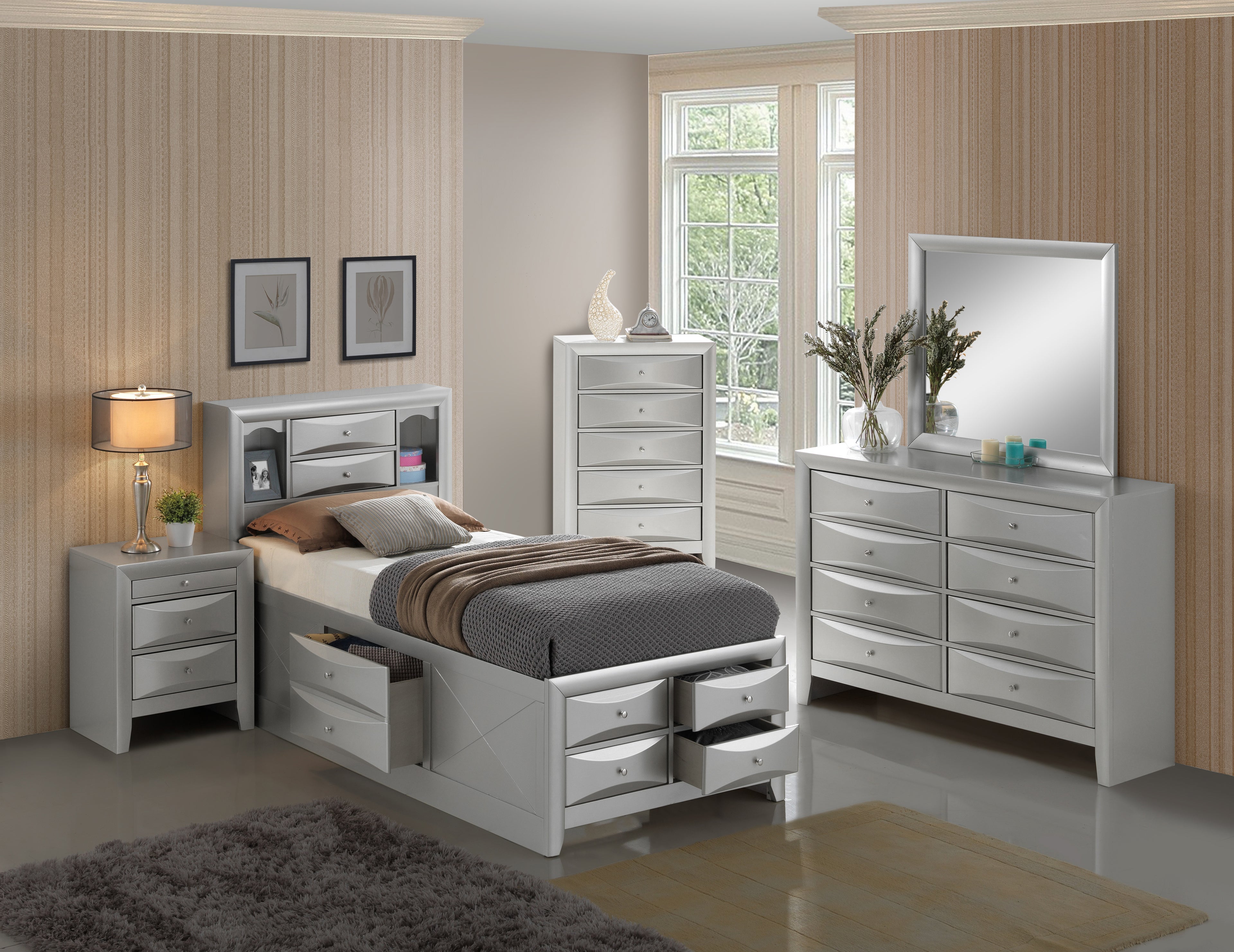 Stylish Twin Storage Bed