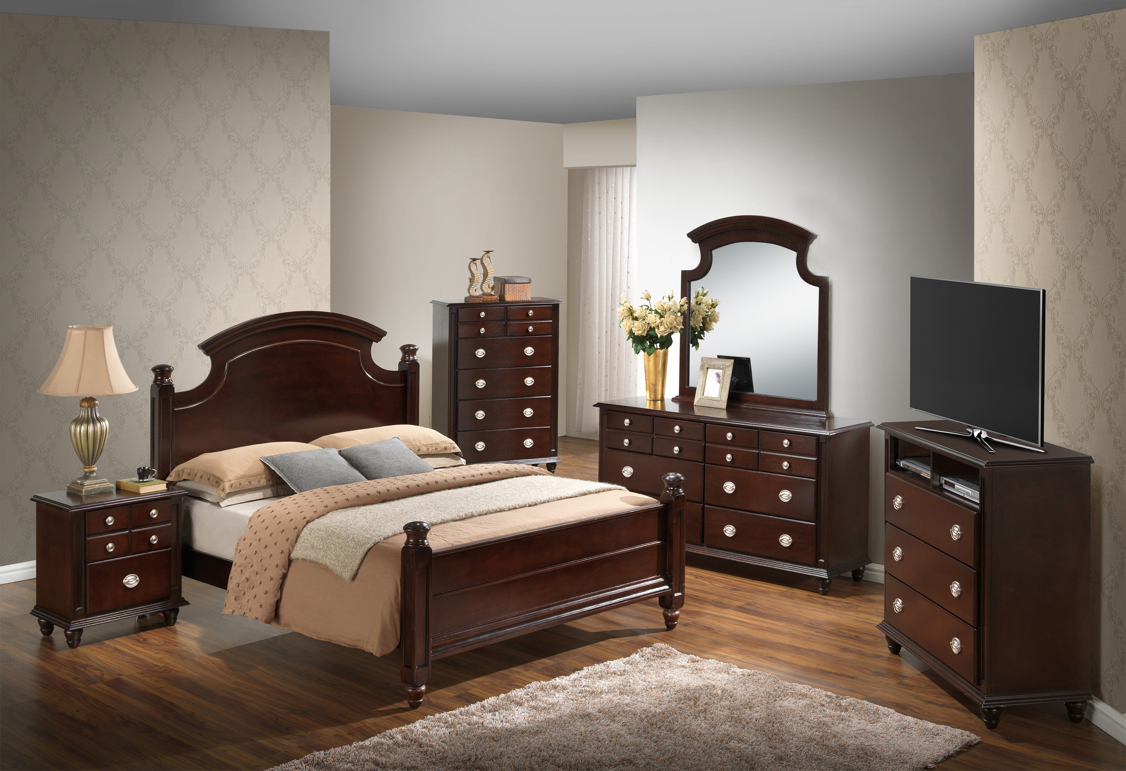 Summit G5950A-KB King Bed in Cappuccino