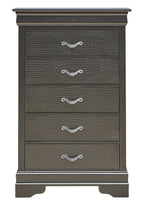 Sleek Transitional Metal Dresser