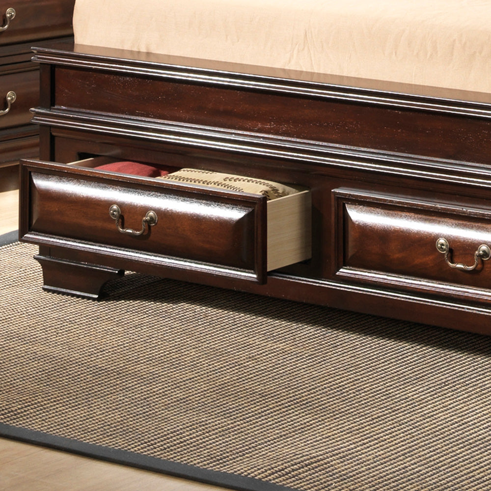LaVita G8875A-FB Full Storage Bed in Cappuccino