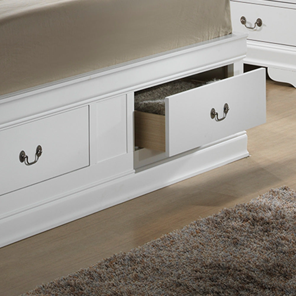 Elegant Traditional King Storage Bed