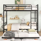 Full Over Full Metal Bunk Bed with Trundle