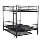 Full Over Full Metal Bunk Bed with Trundle
