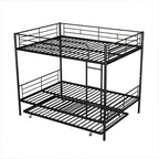 Full Over Full Metal Bunk Bed with Trundle
