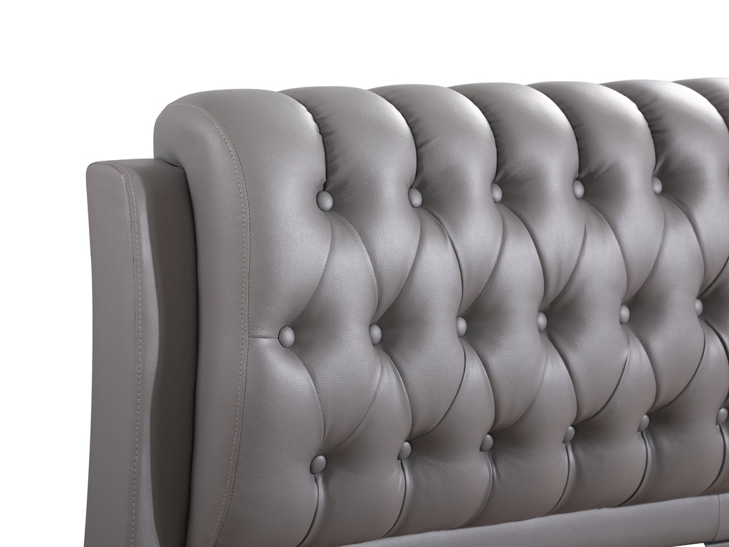 Contemporary Twin Bed In Light