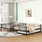 Full Over Full Metal Bunk Bed with Trundle