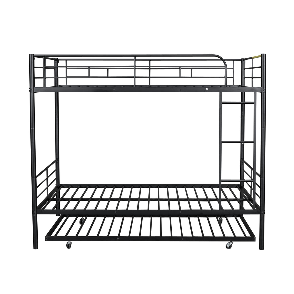 Full Over Full Metal Bunk Bed with Trundle