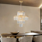 20" Modern Crystal Chandelier with Gold Finish