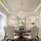 20" Modern Crystal Chandelier with Gold Finish