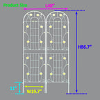 2 Pack Metal Garden Trellis for Climbing Plants