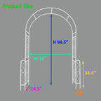 Metal Garden Arch W55'' x H94.5''