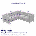 81.5-Inch Oversized Corner Sofa