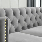 82.2-Inch Velvet Corner Sofa