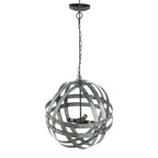 4-Light Galvanized Chandelier