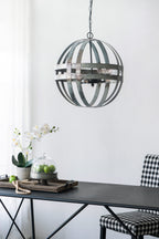 4-Light Galvanized Chandelier