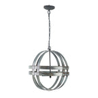 4-Light Galvanized Chandelier