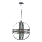4-Light Galvanized Chandelier
