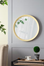 D20x1.5" Transitional Mango Wood Wall Mirror