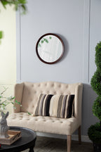 20x1.5" Transitional Decor Style Mango Wood Wall Mirror