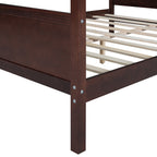 Queen Size Canopy Platform Bed with Headboard and Footboard