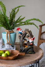 8.3x4.7x13.8" Decorative Woodland Gnome Water Fountain