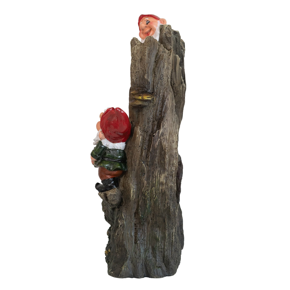 8.3x4.7x13.8" Decorative Woodland Gnome Water Fountain