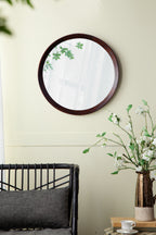 20x1.5" Transitional Decor Style Mango Wood Wall Mirror