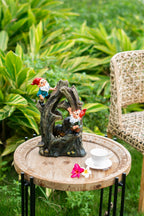 8.3x4.7x13.8" Decorative Woodland Gnome Water Fountain