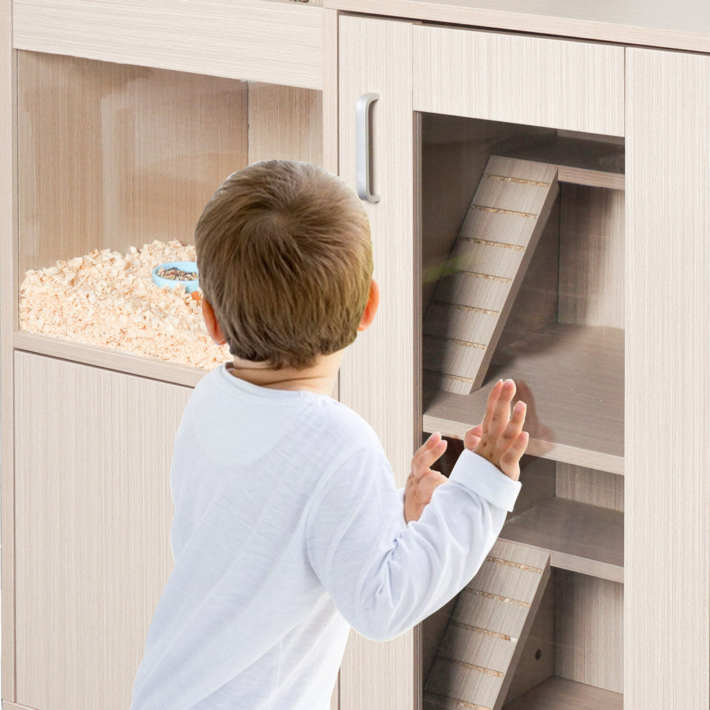 4-Tier Hamster Cage with Storage Cabinet