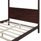 Queen Size Canopy Platform Bed with Headboard and Footboard