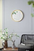 D20x1.5" Transitional Mango Wood Wall Mirror