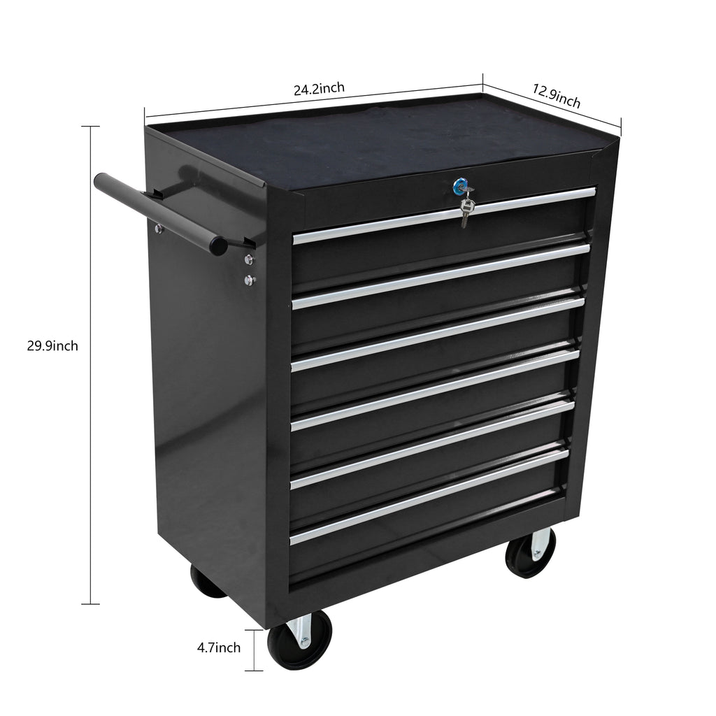 Rolling Tool Chest with 6 Drawers