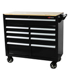 9 Drawers Multifunctional Tool Cart with Wheels and Wooden Top
