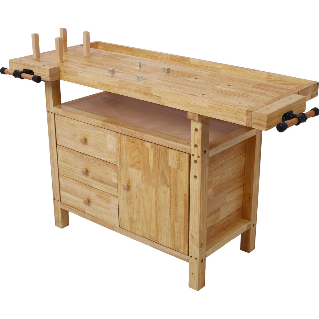 Wood Workbench - Wooden Workbench for Garage Workshop and Home