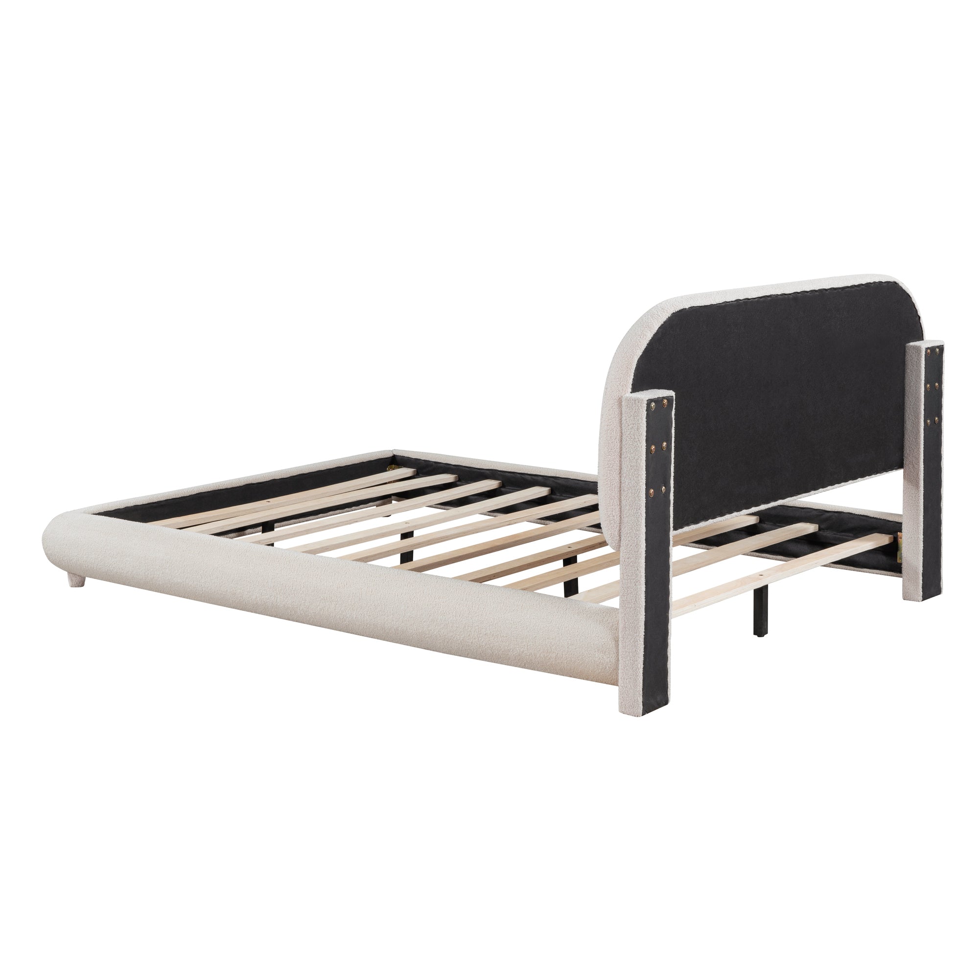 Teddy Fleece Full Size Upholstered Platform Bed