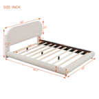 Teddy Fleece Full Size Upholstered Platform Bed