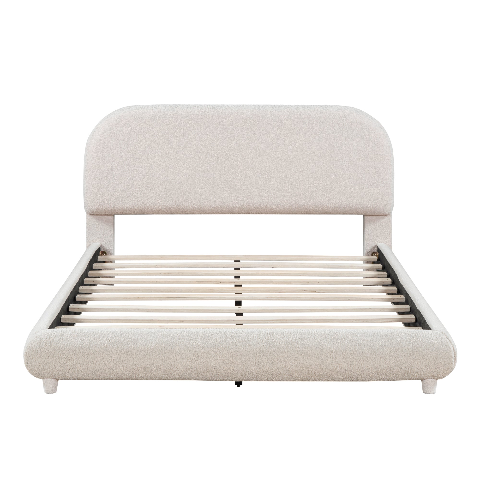 Teddy Fleece Full Size Upholstered Platform Bed