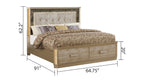 Medusa Modern Style Queen Bed Made with Wood
