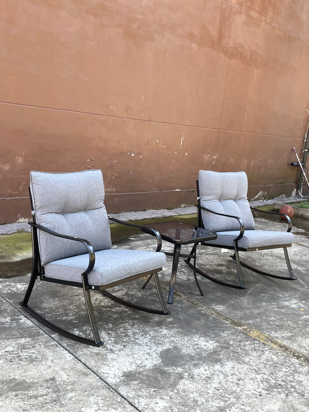 Rocker Set Chair and Teapoy - Medium