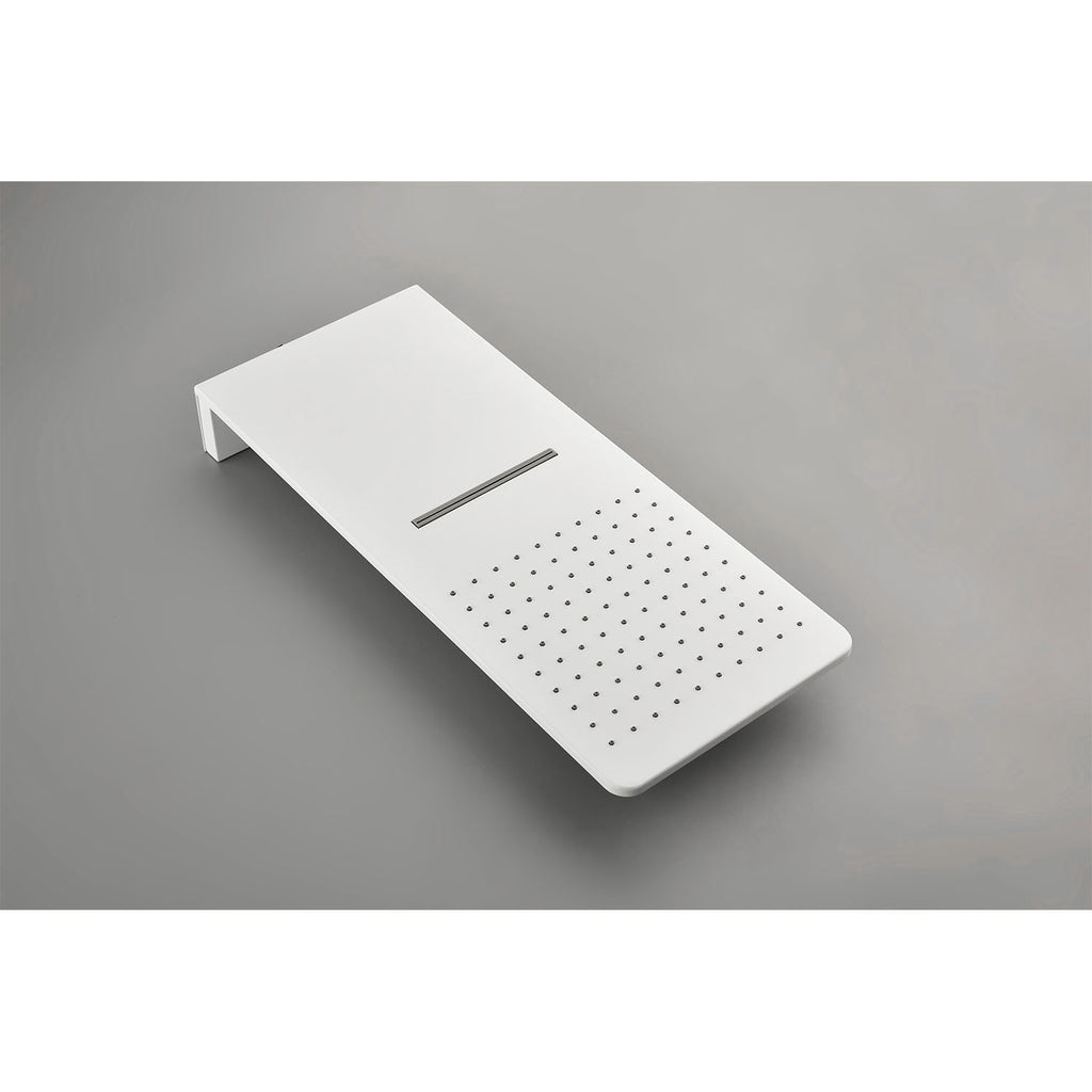 Wall Mounted Waterfall Rain Shower System With 3 Body Sprays & Handheld Shower