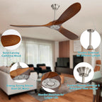 60 Inch Indoor Modern Ceiling Fan With Remote Control
