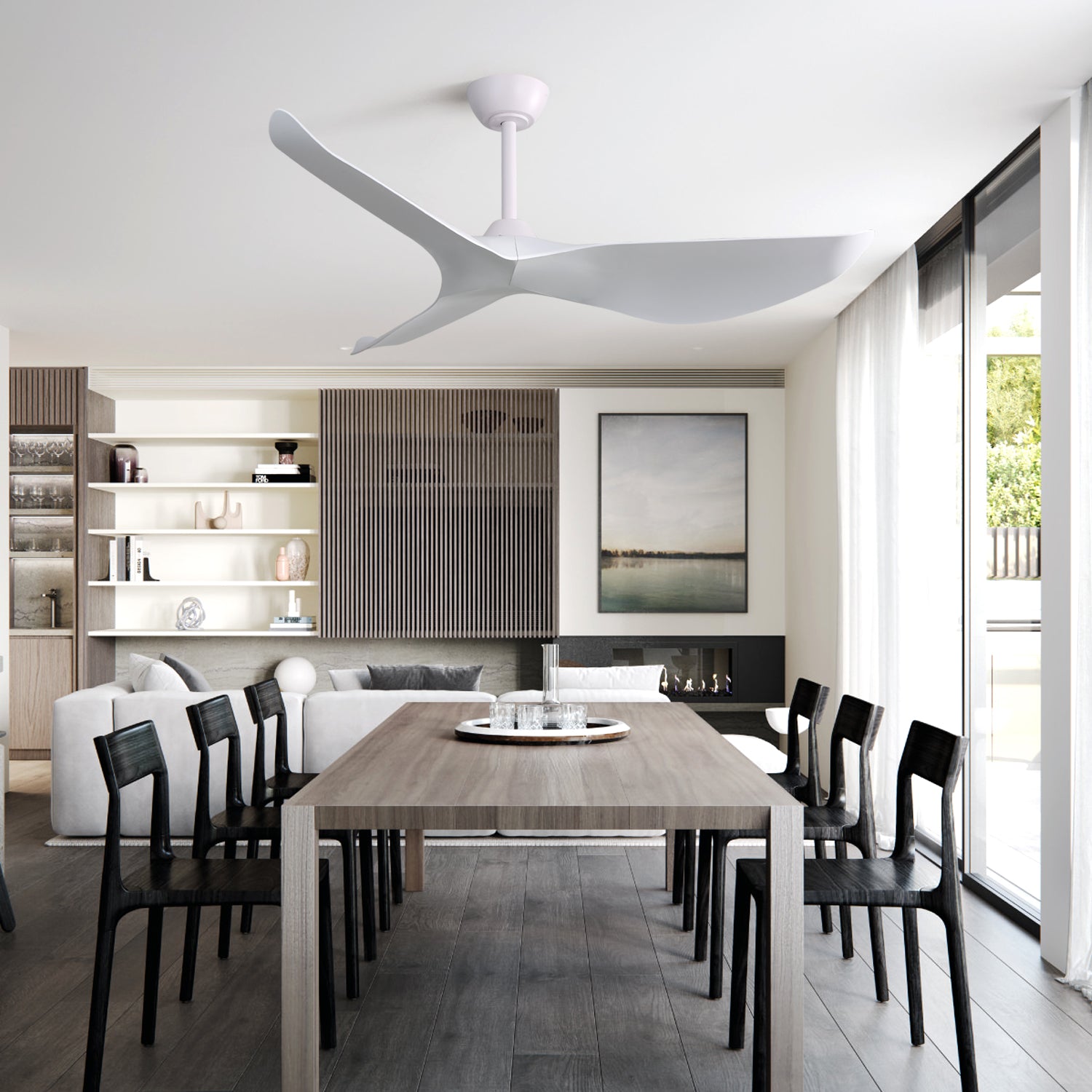 52 Inch Indoor Ceiling Fan Without Light