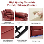 Manual Recliner Loveseat with Hide-Away Storage