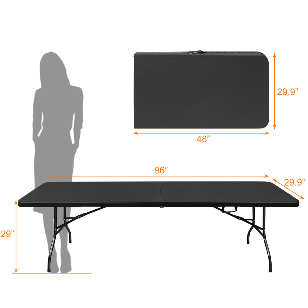 8ft Folding Table for Camping, Picnics, and Parties